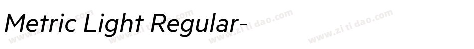 Metric Light Regular字体转换